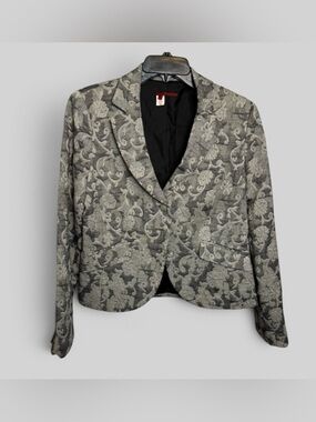 Tapemeasure regency printed baroque blazer size 10 whimsigoth retro witchy